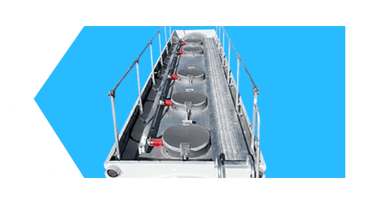 Cisternă Efemmak transport motorină și benzină – detaliu compartimente